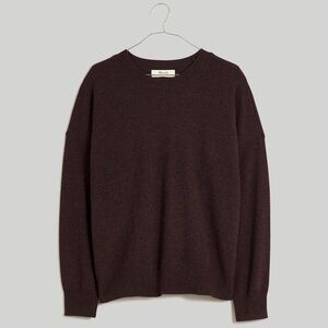 Madewell (Re)sponsible Cashmere Oversized Crewneck Sweater in Heather Stout